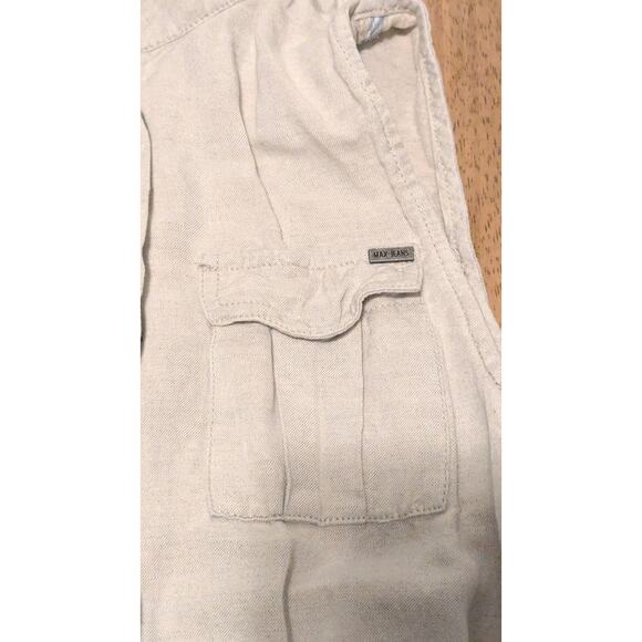 Max Jeans Linen Vest Preppy Costal Safari Size Small - Picture 2 of 8